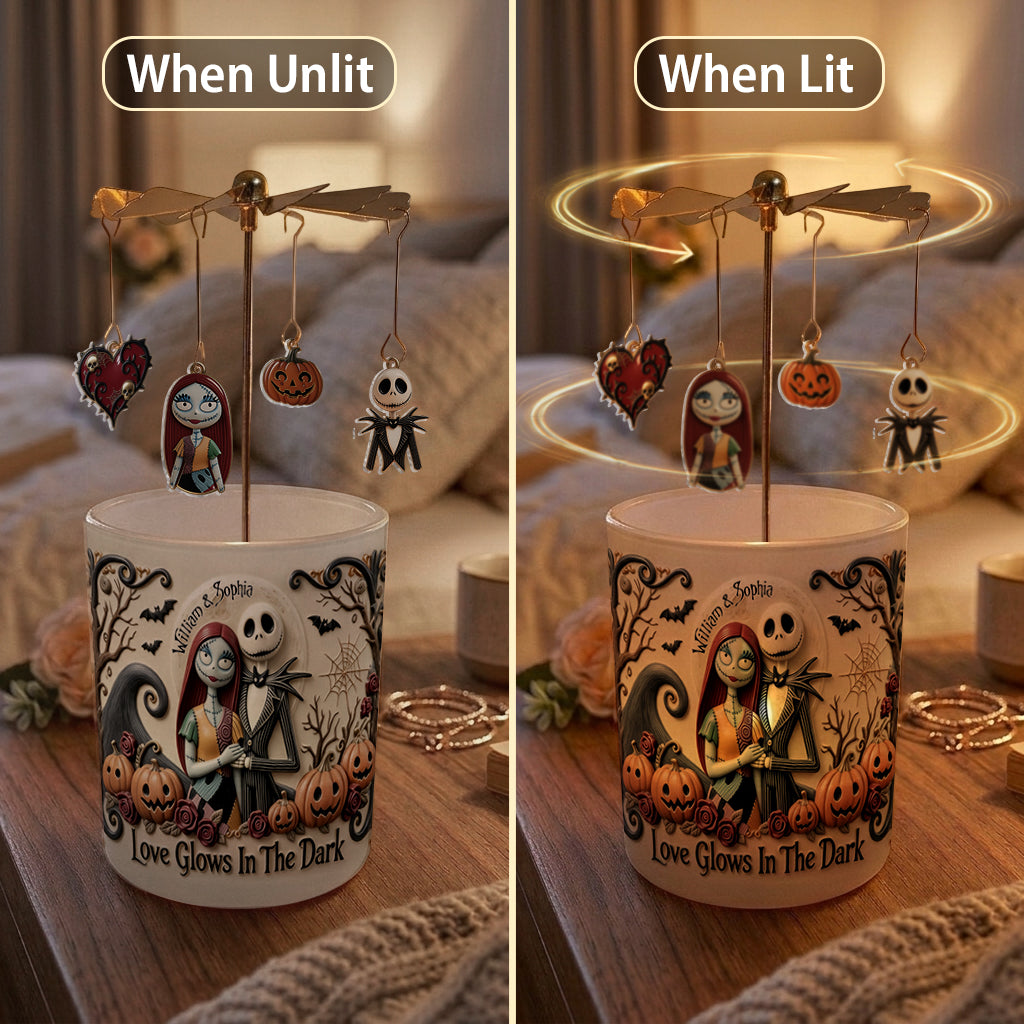 Personalized Spinning Candle Holder with Custom Charms | Unique Gift Spinning Candle Holder GradoCreations