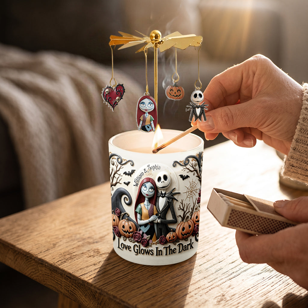 Personalized Spinning Candle Holder with Custom Charms | Unique Gift Spinning Candle Holder GradoCreations