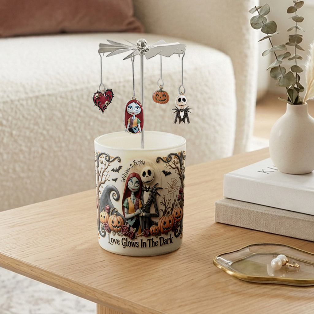 Personalized Spinning Candle Holder with Custom Charms | Unique Gift Spinning Candle Holder GradoCreations