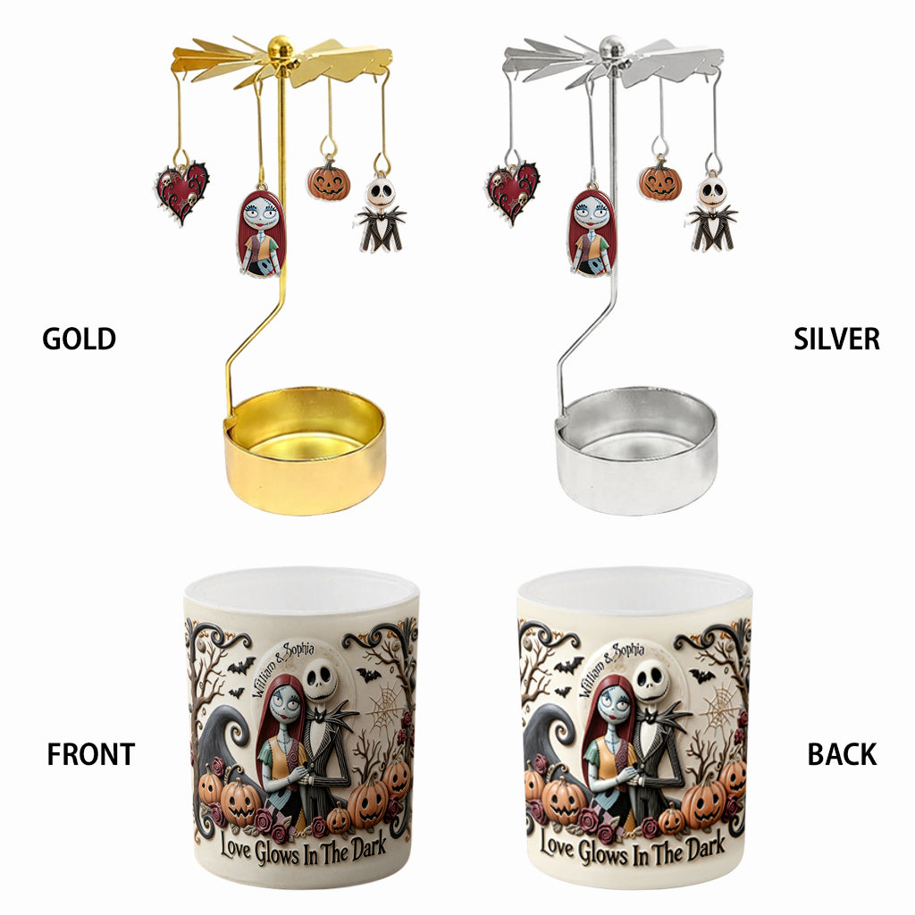 Personalized Spinning Candle Holder with Custom Charms | Unique Gift Spinning Candle Holder GradoCreations