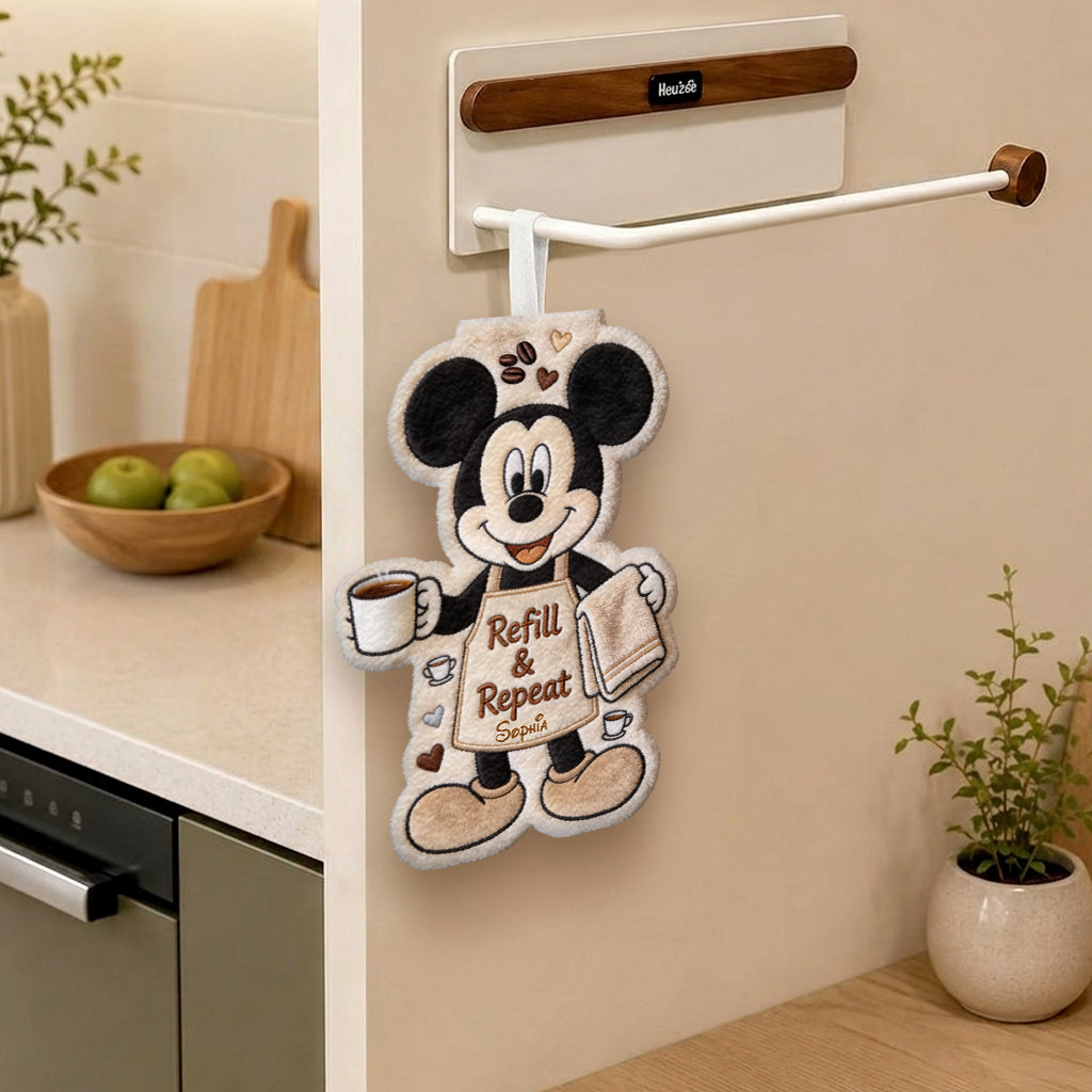 Personalized Mickey Mouse Hand Towel Custom Name Kitchen Gift Hand Towel GradoCreations