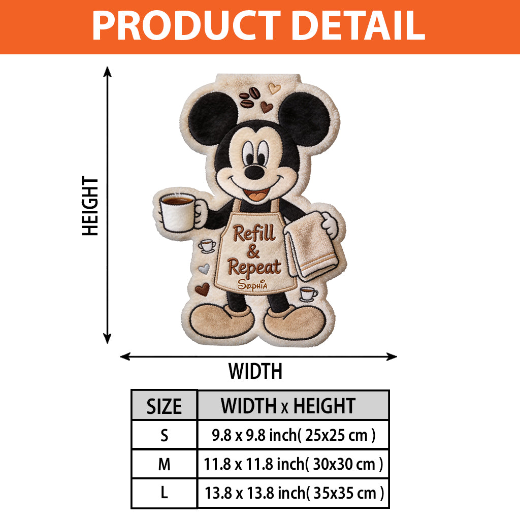 Personalized Mickey Mouse Hand Towel Custom Name Kitchen Gift Hand Towel GradoCreations