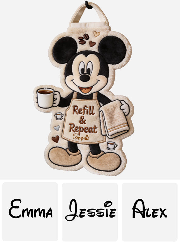Personalized Mickey Mouse Hand Towel Custom Name Kitchen Gift Hand Towel GradoCreations