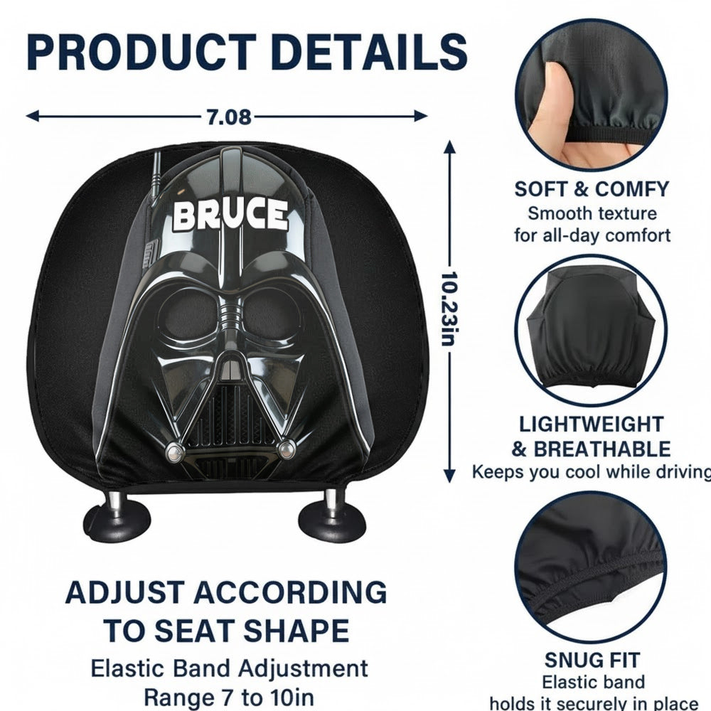 Personalized Star Wars Car Headrest Covers Unique Gift Car Headrest Covers GradoCreations