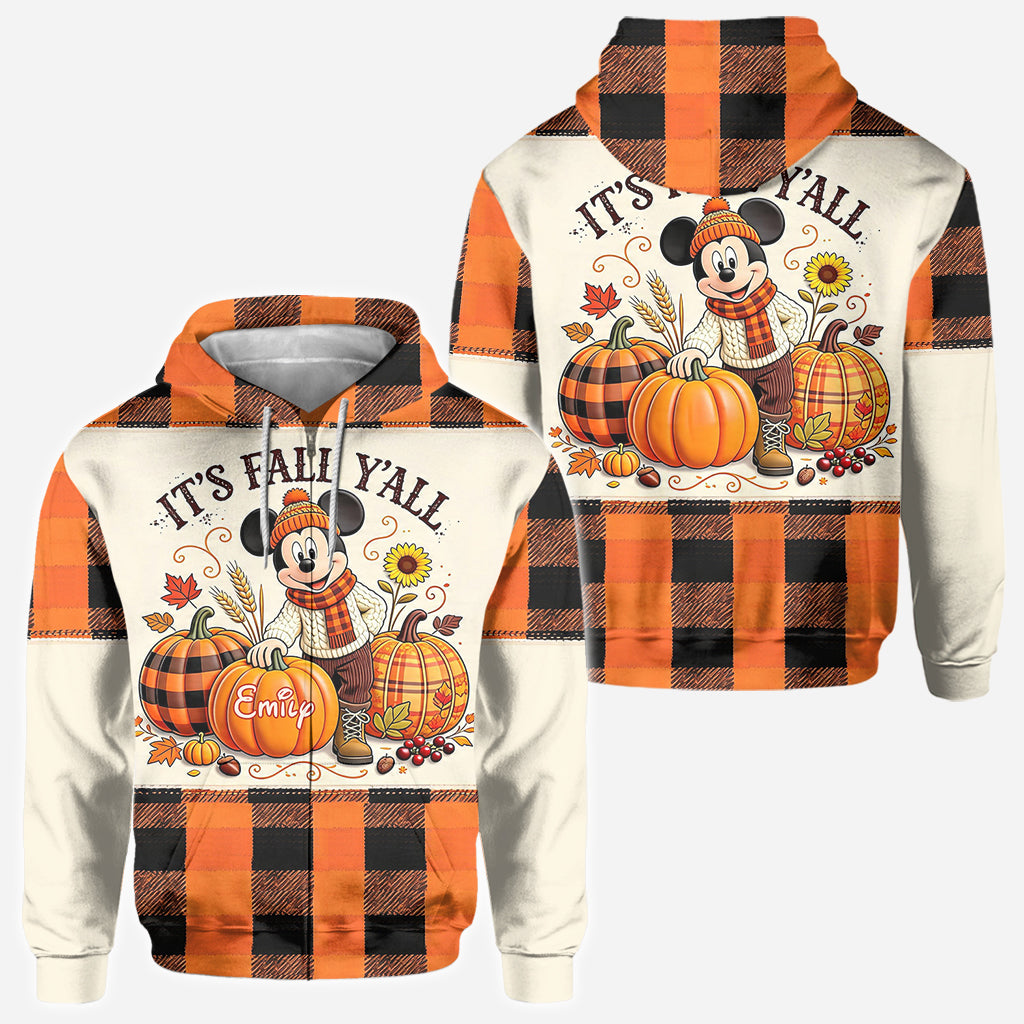 Personalized Fall-Themed All Over Shirt Custom Name Gift All Over Shirt GradoCreations