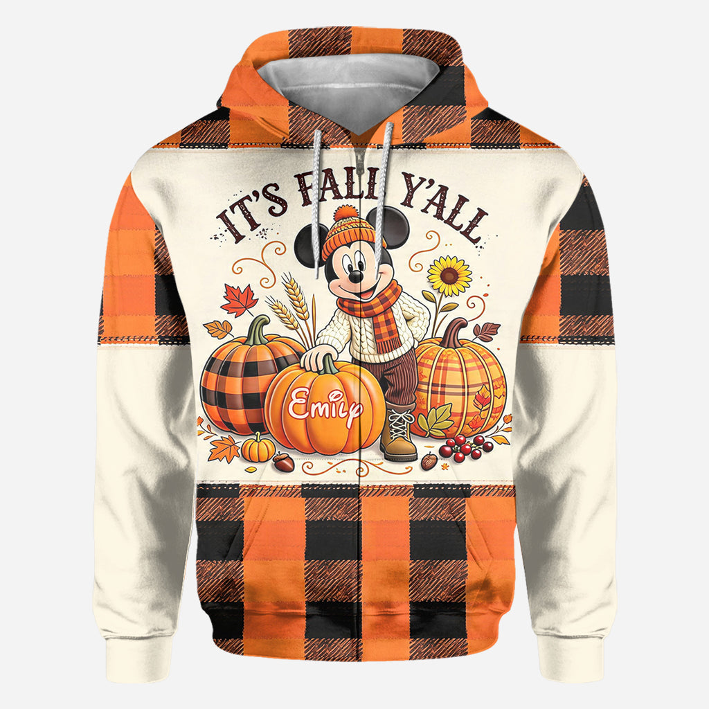 Personalized Fall-Themed All Over Shirt Custom Name Gift All Over Shirt GradoCreations