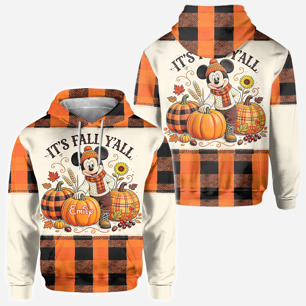 Personalized Fall-Themed All Over Shirt Custom Name Gift All Over Shirt GradoCreations
