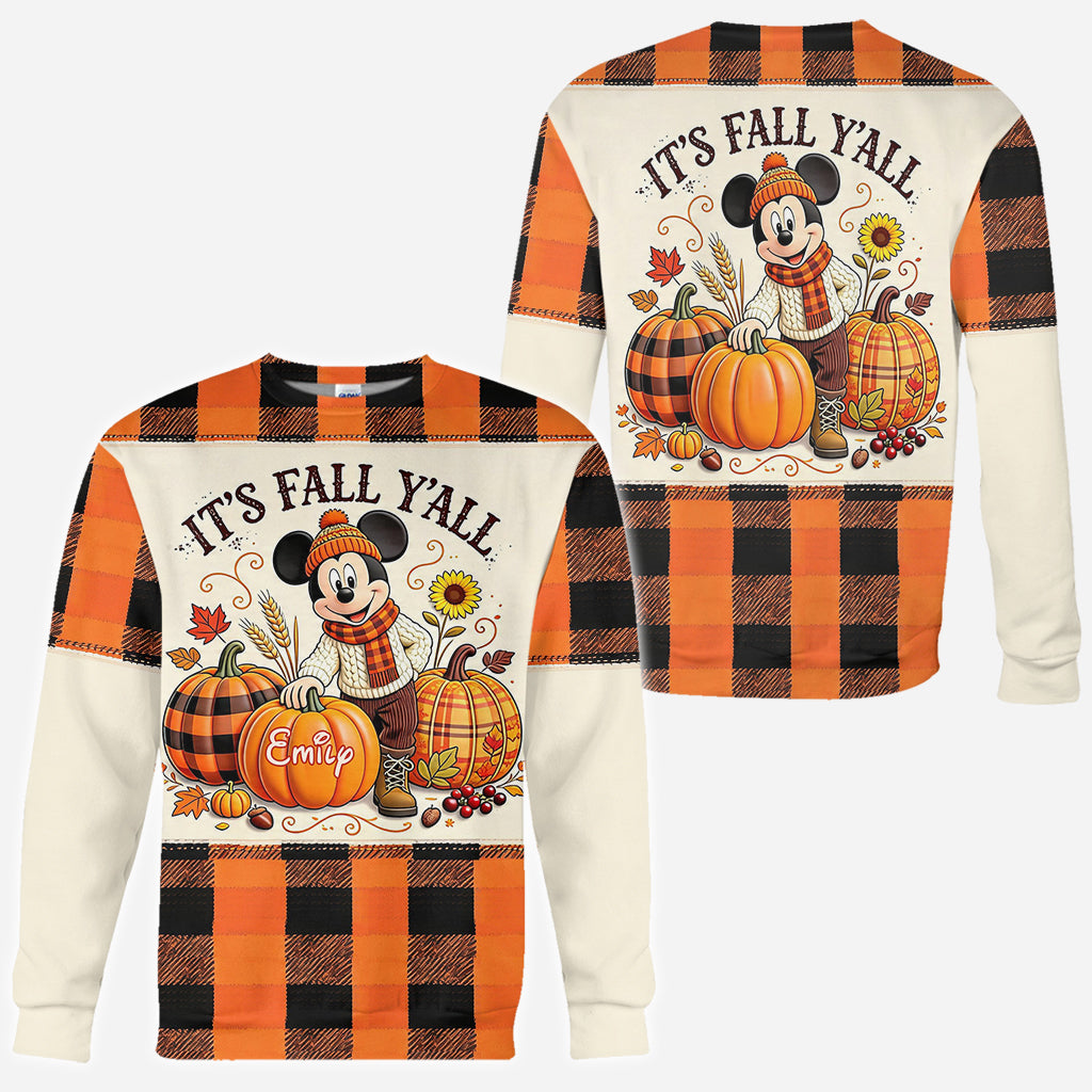 Personalized Fall-Themed All Over Shirt Custom Name Gift All Over Shirt GradoCreations
