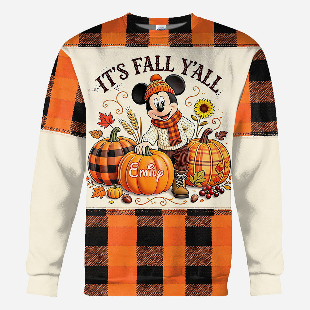 Personalized Fall-Themed All Over Shirt Custom Name Gift All Over Shirt GradoCreations
