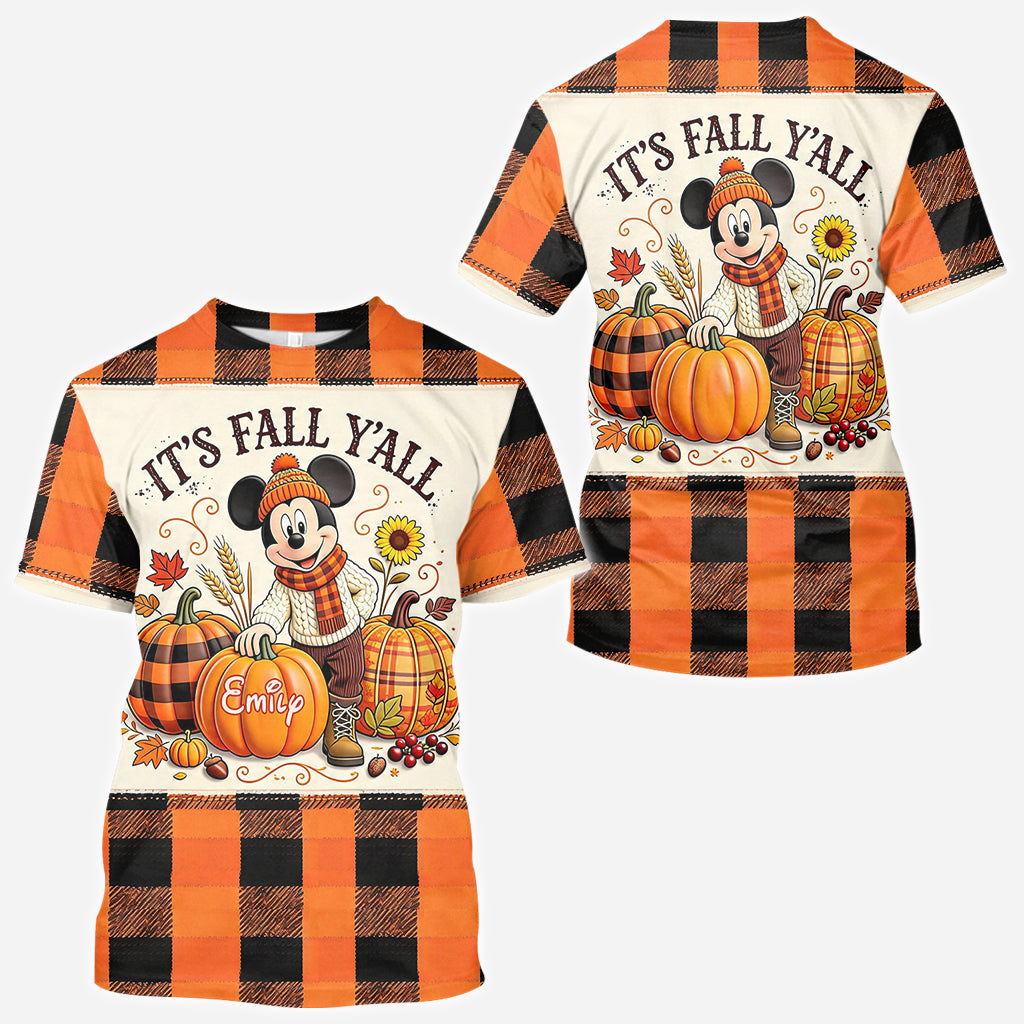 Personalized Fall-Themed All Over Shirt Custom Name Gift All Over Shirt GradoCreations