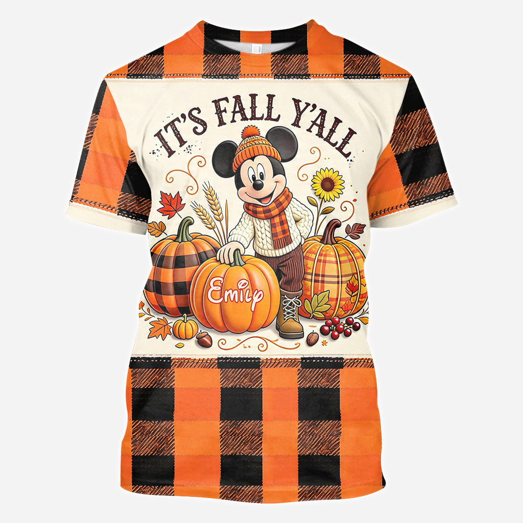 Personalized Fall-Themed All Over Shirt Custom Name Gift All Over Shirt GradoCreations