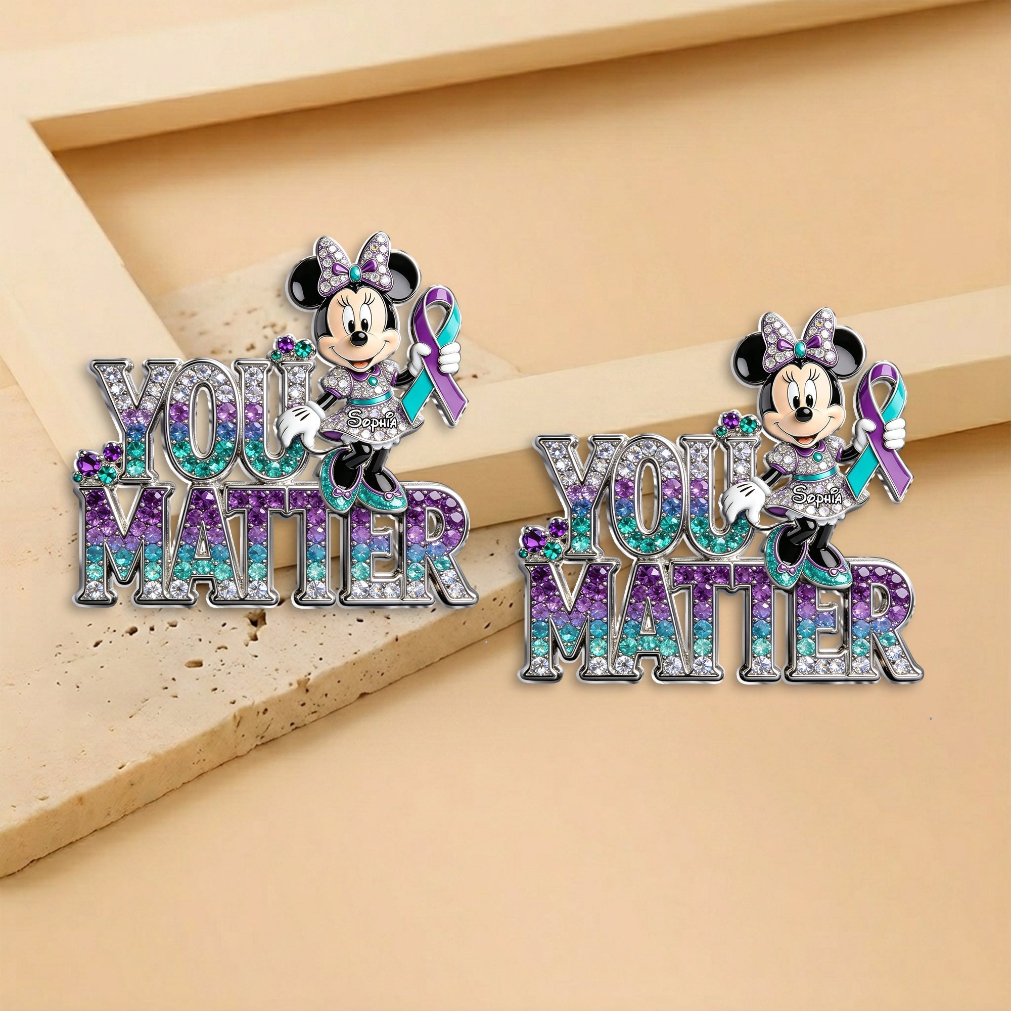 Personalized 3D Embossed Enamel Pin Unique You Matter Accessory 3D Embossed Enamel Pin GradoCreations