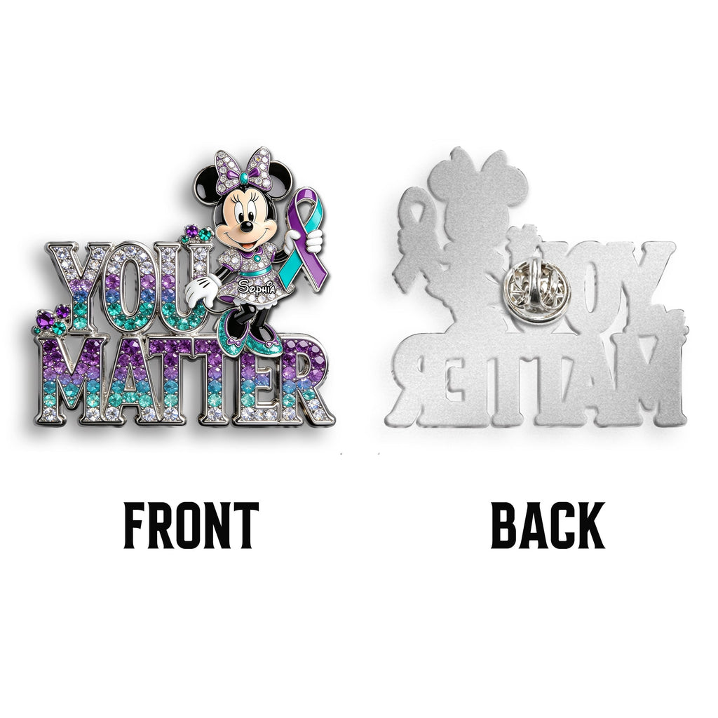 Personalized 3D Embossed Enamel Pin Unique You Matter Accessory 3D Embossed Enamel Pin GradoCreations