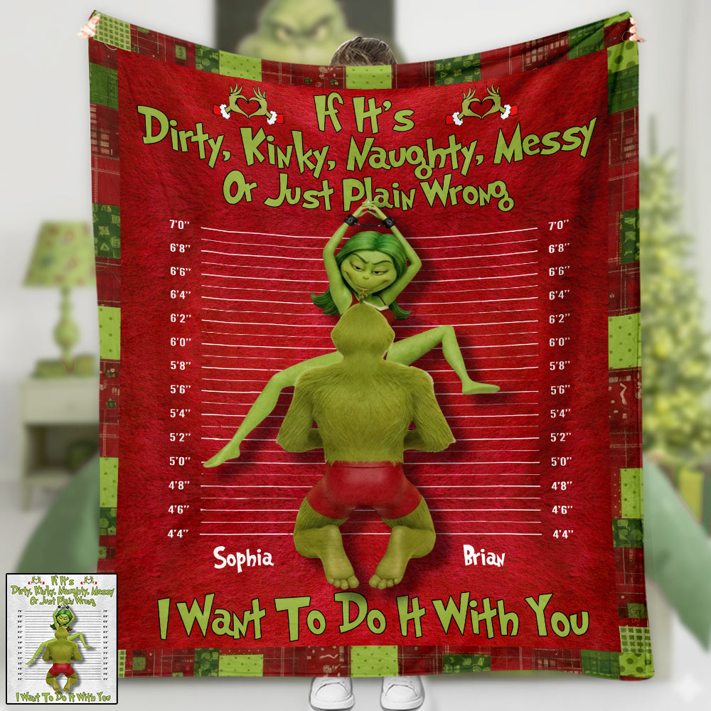 Personalized Christmas Movie Blanket with Couple Design - Custom Holiday Gift Blanket GradoCreations