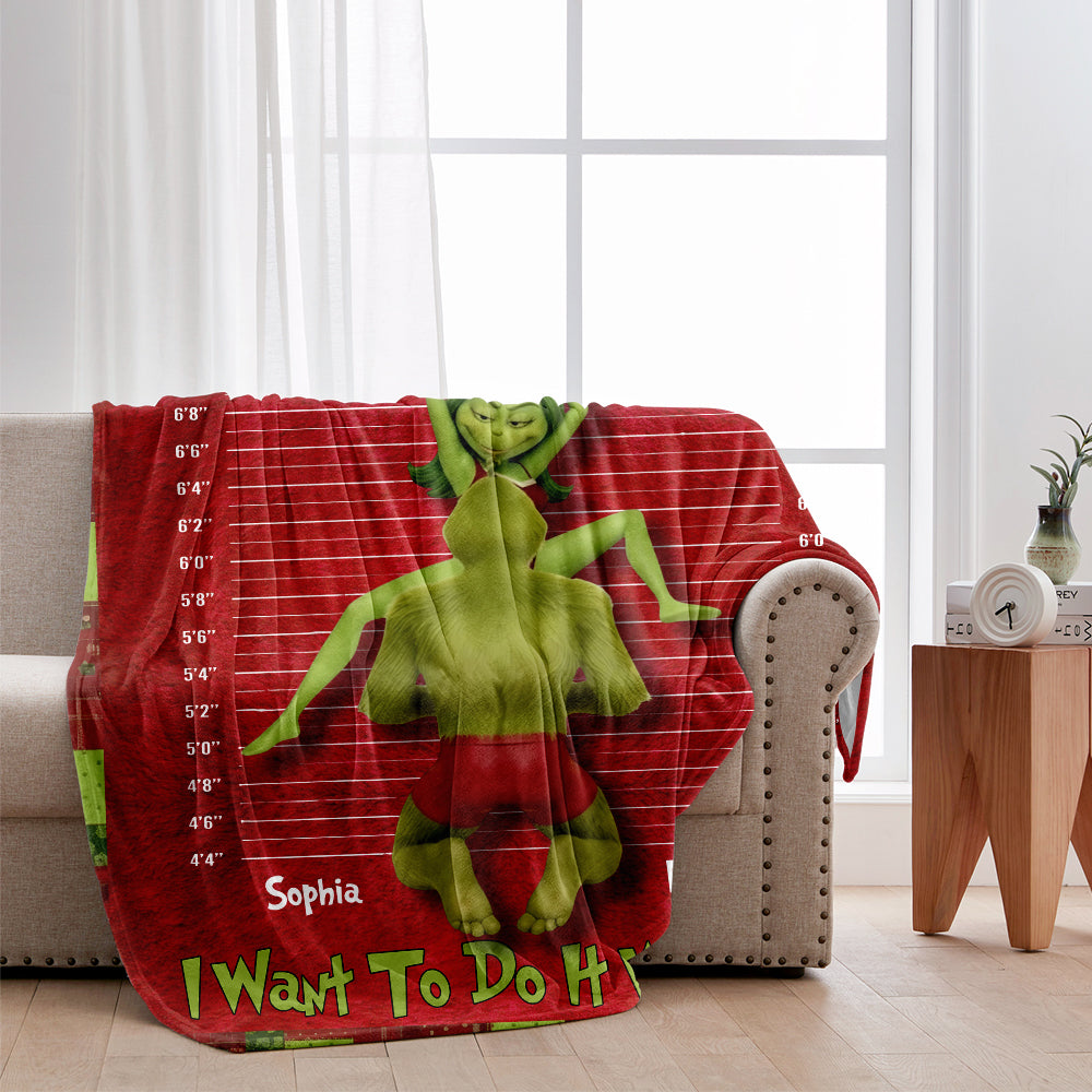 Personalized Christmas Movie Blanket with Couple Design - Custom Holiday Gift Blanket GradoCreations