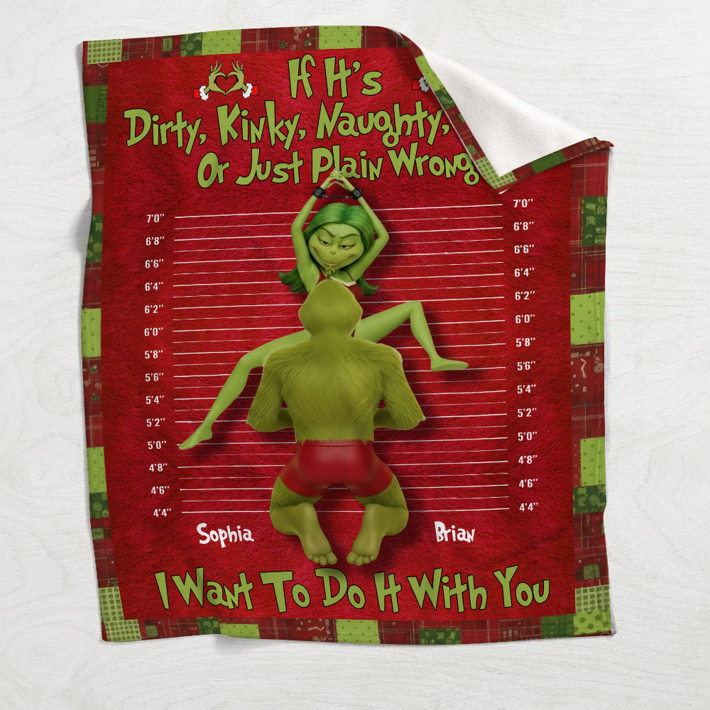 Personalized Christmas Movie Blanket with Couple Design - Custom Holiday Gift Blanket GradoCreations