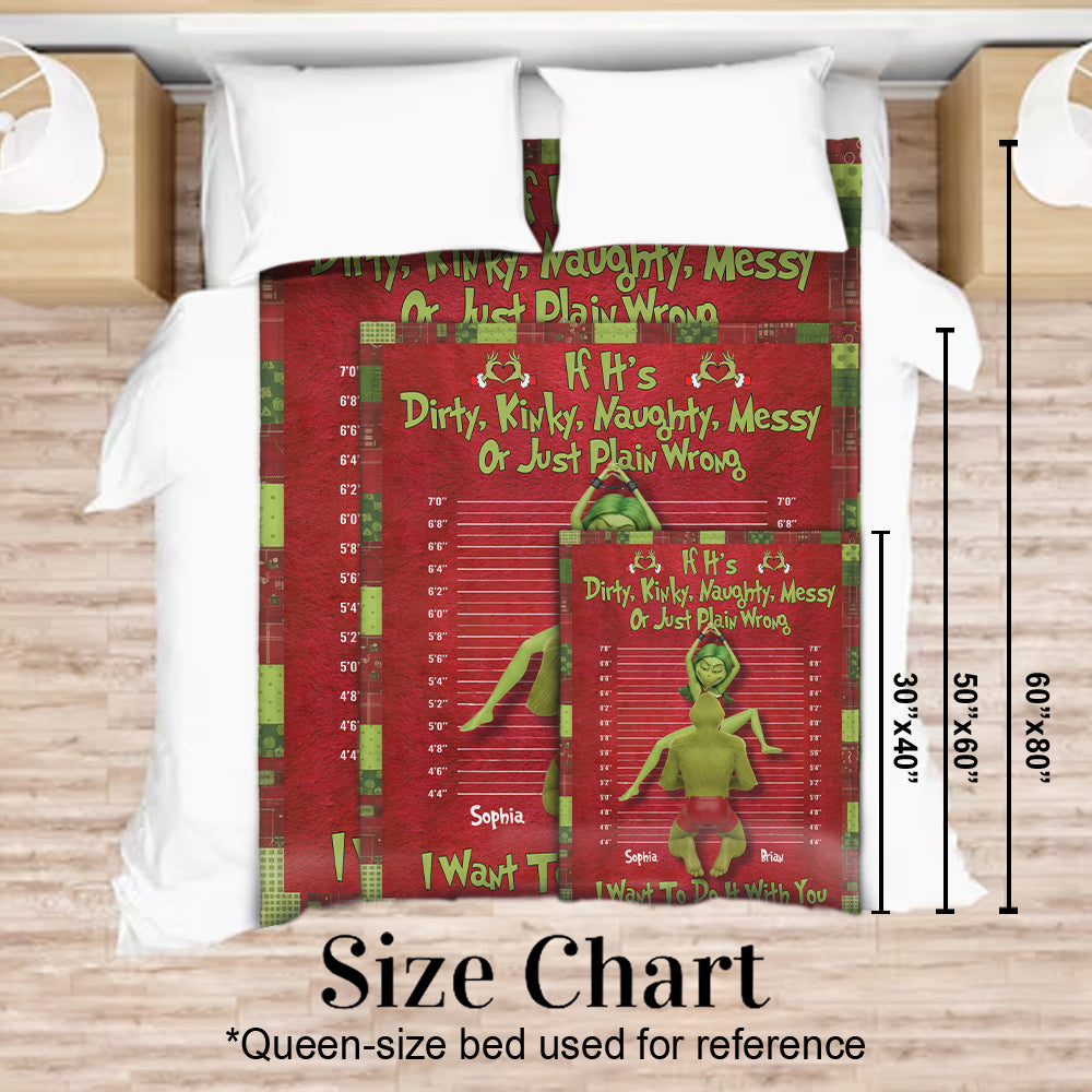 Personalized Christmas Movie Blanket with Couple Design - Custom Holiday Gift Blanket GradoCreations