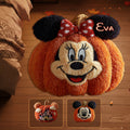 Personalized Pumpkin Tufted Rug Featuring Minnie Mouse Gift for Family Halloween Tufted Rug GradoCreations