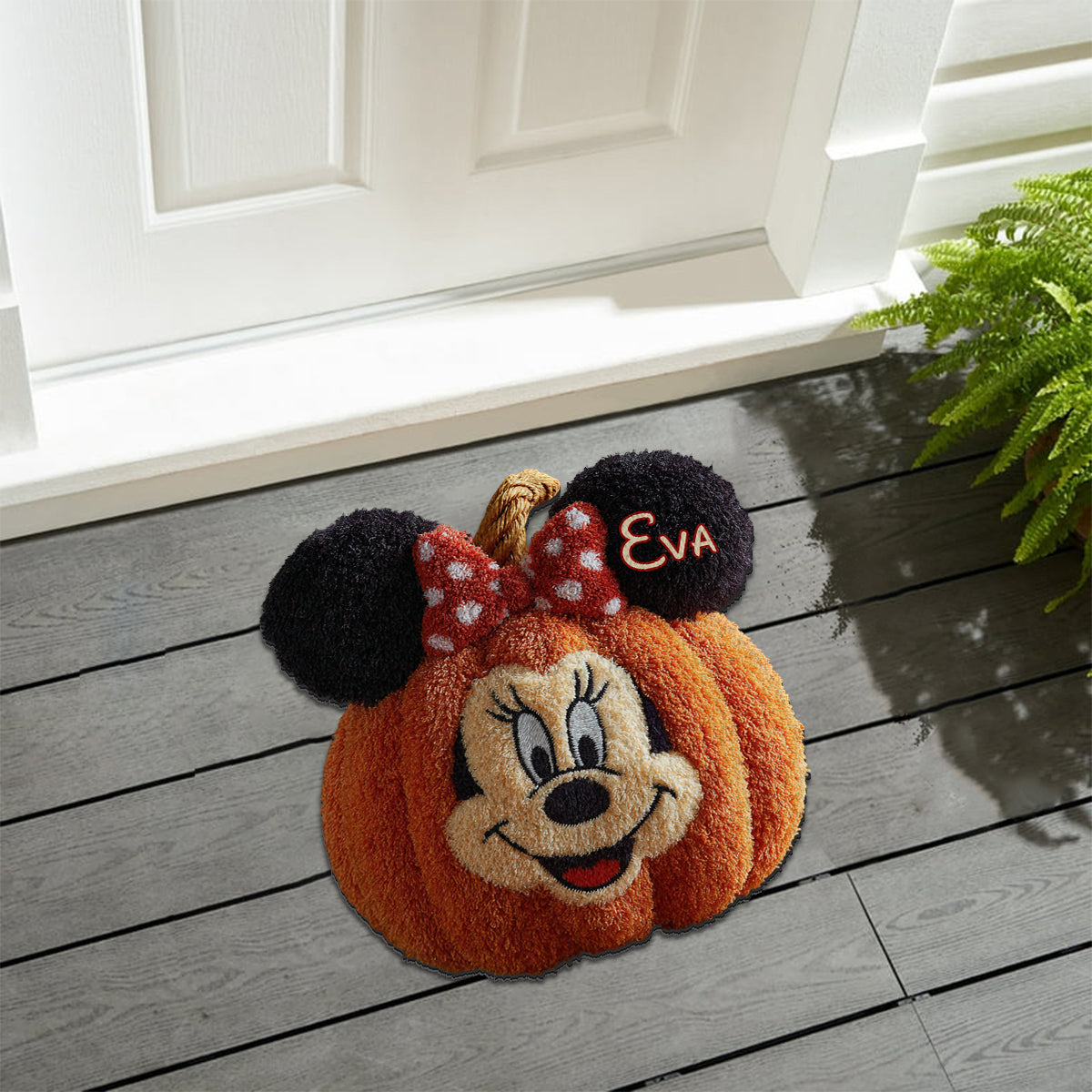 Personalized Pumpkin Mouse Non-Slip Tufted Rug for Kids & Halloween Non-Slip Tufted Rug GradoCreations