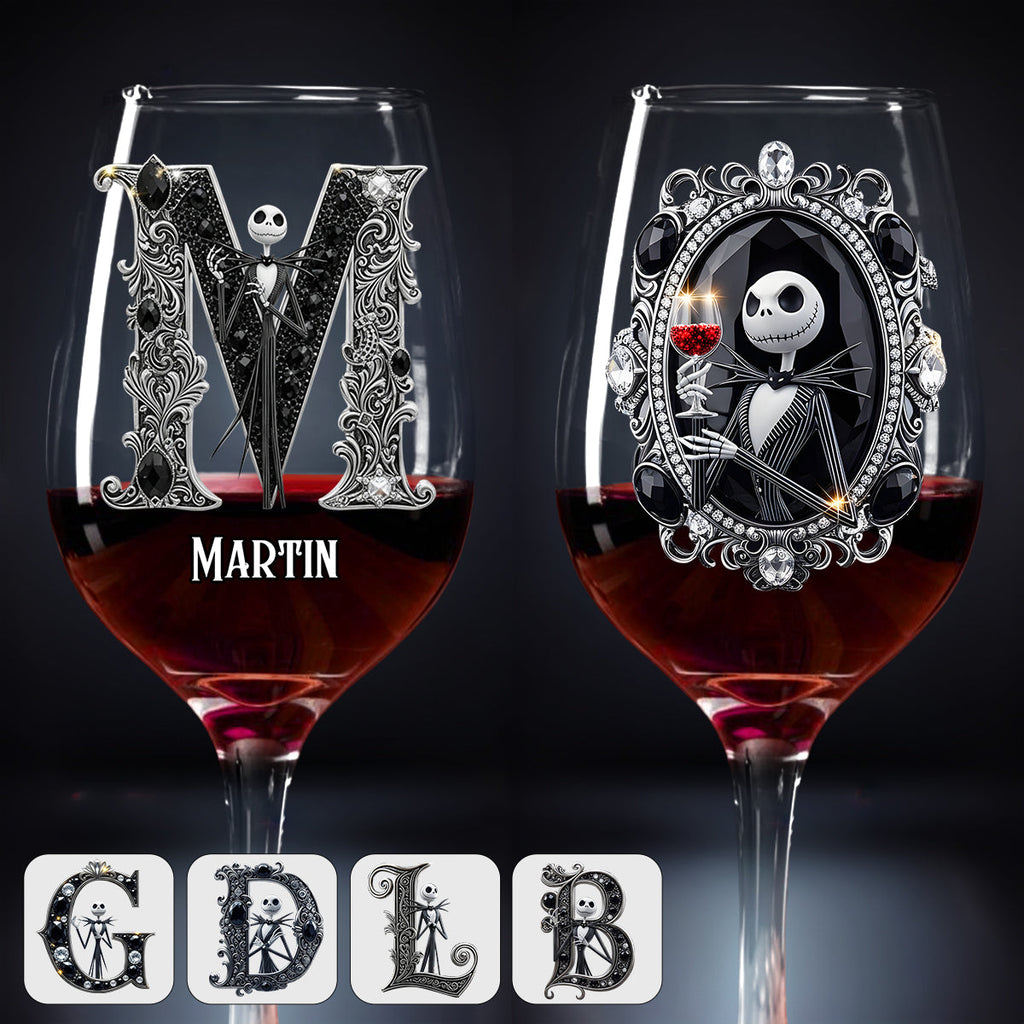 Personalized Nightmare Wine Glass with Long Stem | Custom Name Gift Wine Glass With Long Stem GradoCreations