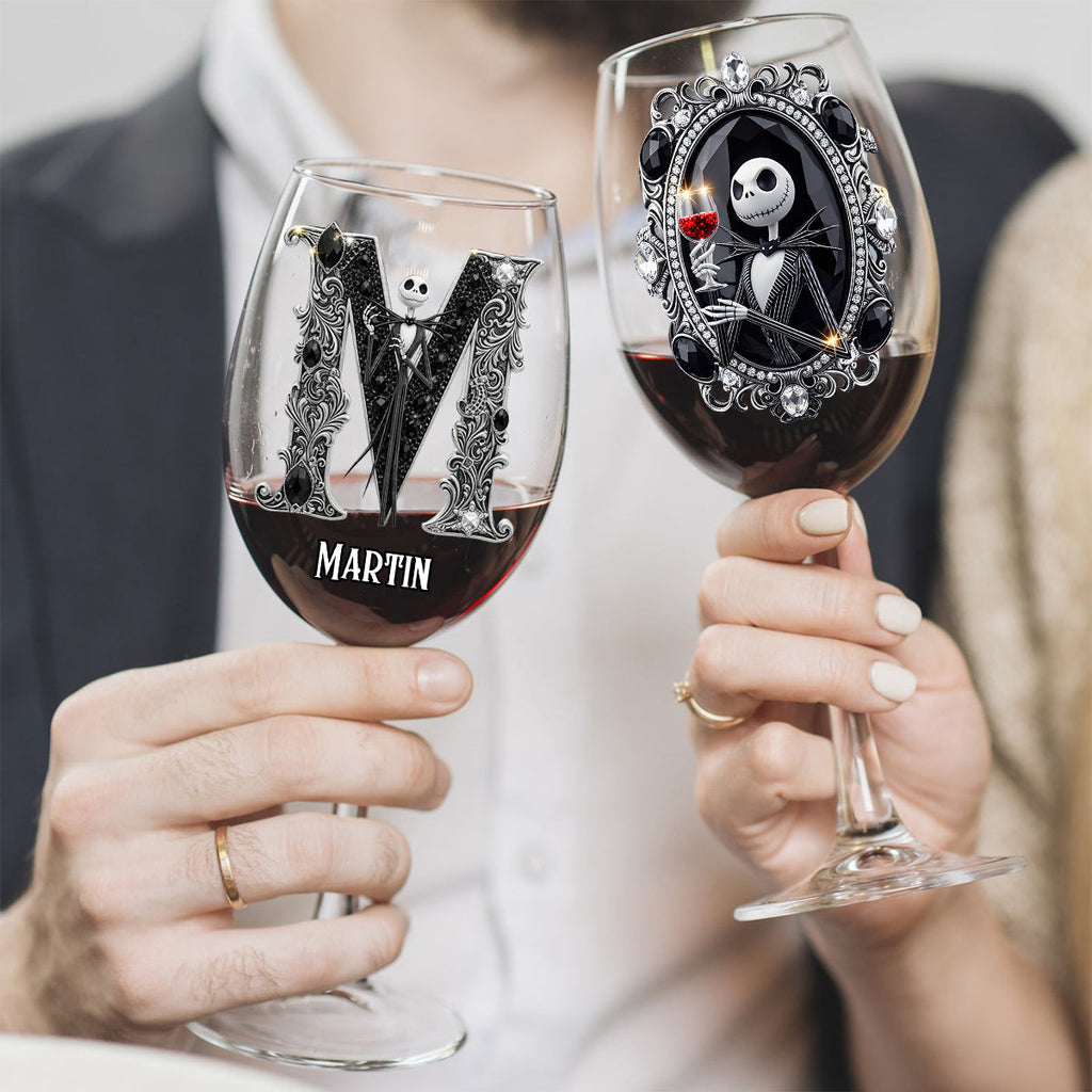 Personalized Nightmare Wine Glass with Long Stem | Custom Name Gift Wine Glass With Long Stem GradoCreations