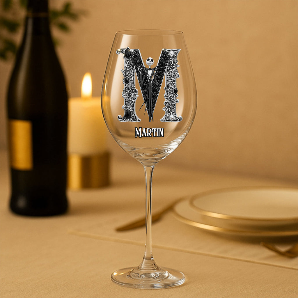 Personalized Nightmare Wine Glass with Long Stem | Custom Name Gift Wine Glass With Long Stem GradoCreations