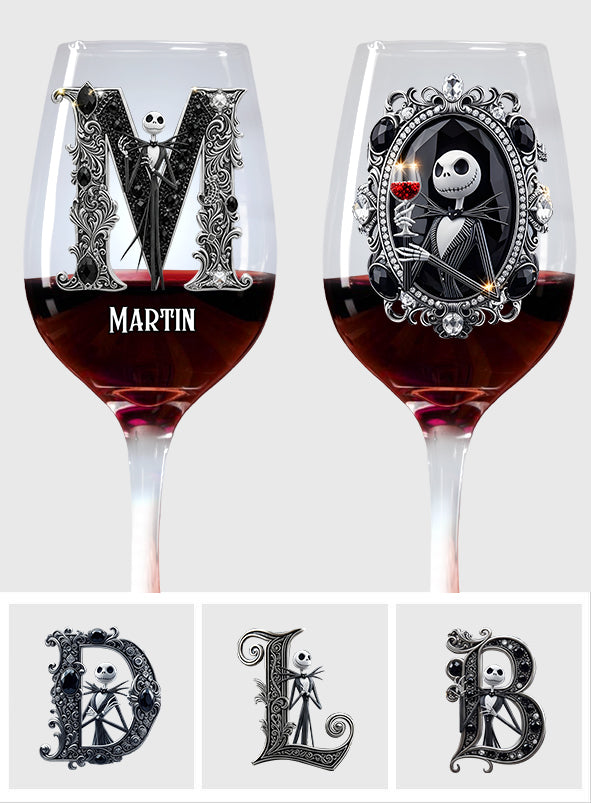 Personalized Nightmare Wine Glass with Long Stem | Custom Name Gift Wine Glass With Long Stem GradoCreations