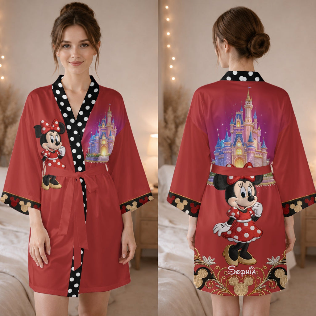 Personalized Satin Robe with Custom Names for Couples Satin Robe GradoCreations