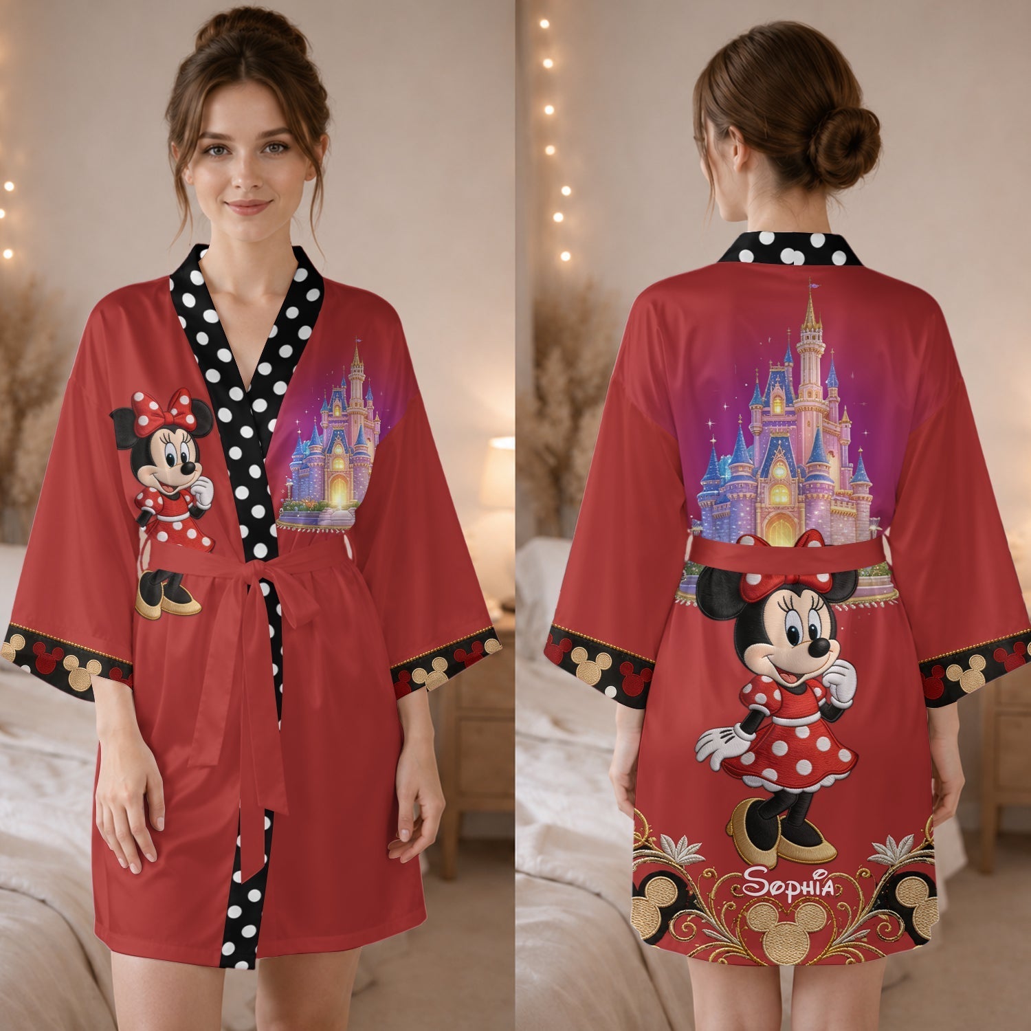 Personalized Satin Robe with Custom Names for Couples Satin Robe GradoCreations