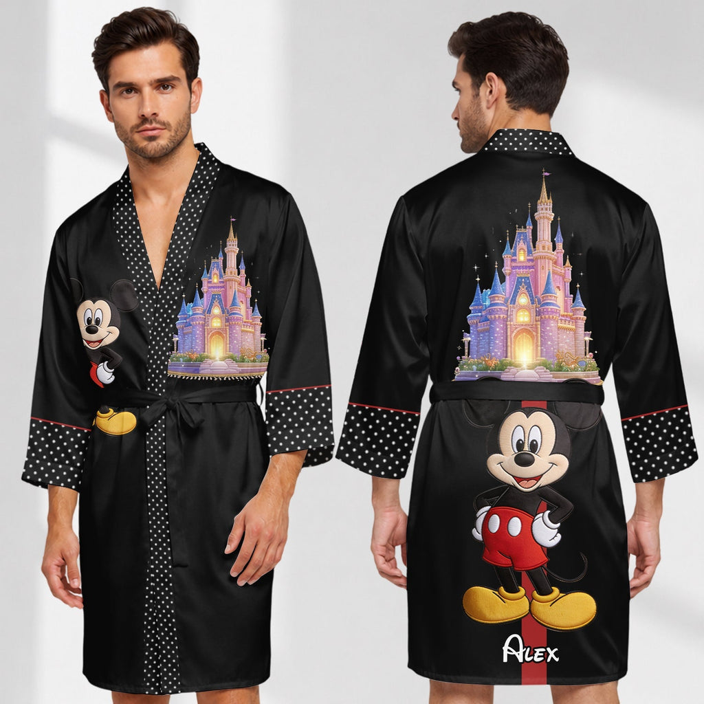 Personalized Satin Robe with Custom Names for Couples Satin Robe GradoCreations