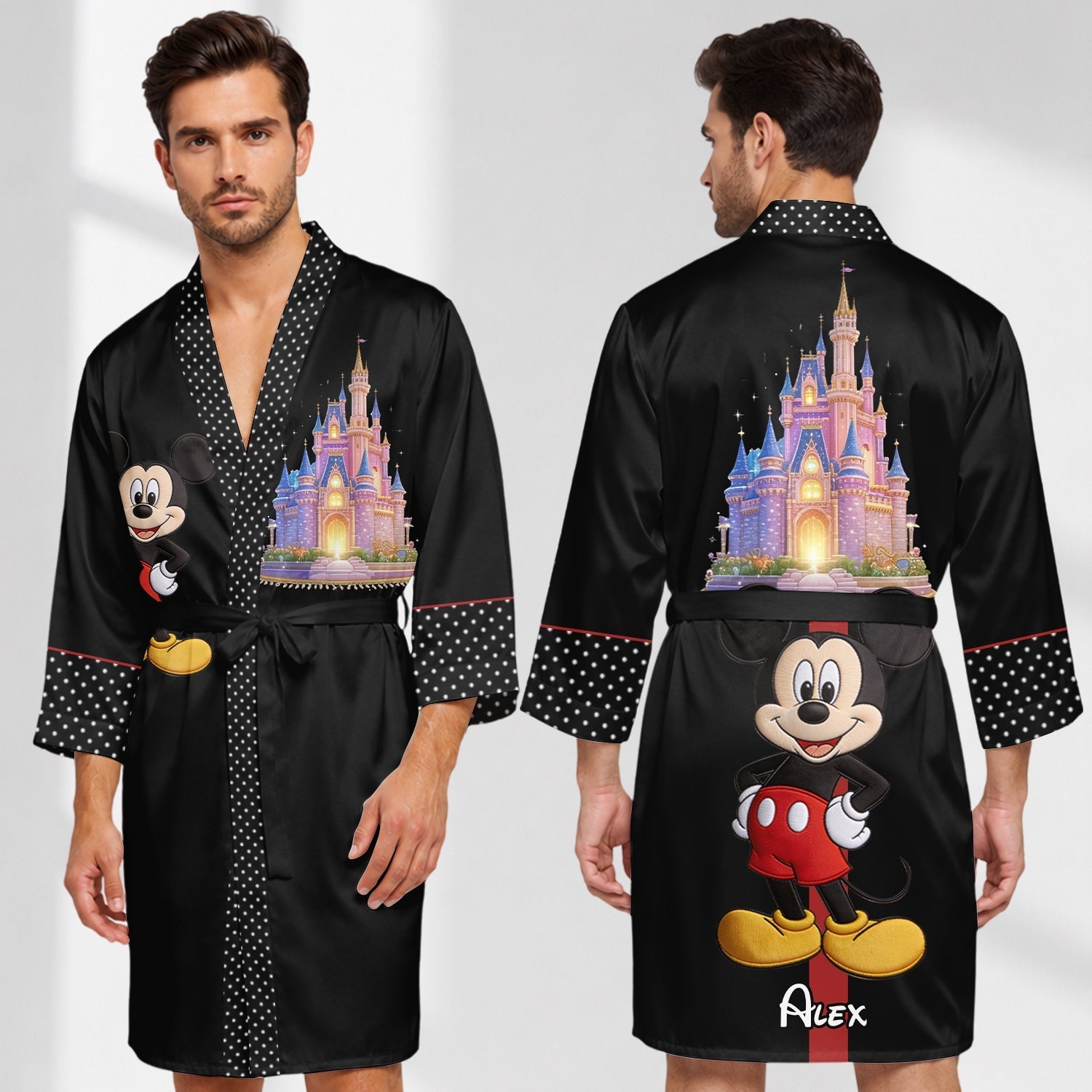 Personalized Satin Robe with Custom Names for Couples Satin Robe GradoCreations