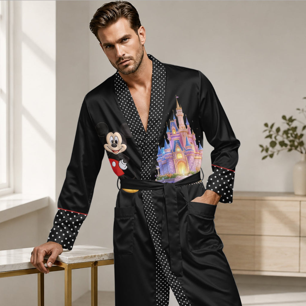Personalized Satin Robe with Custom Names for Couples Satin Robe GradoCreations