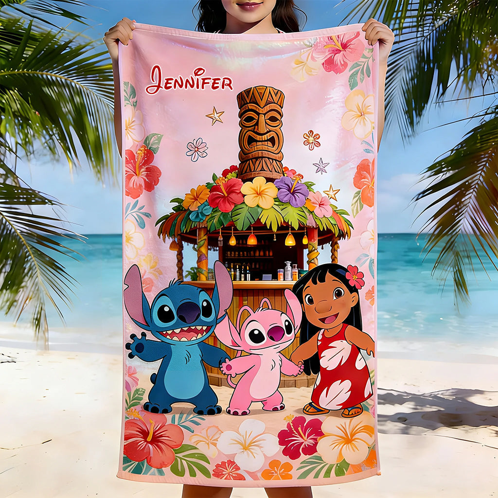 Personalized Quick-dry Beach Towel for Kids with Characters Beach Towel GradoCreations