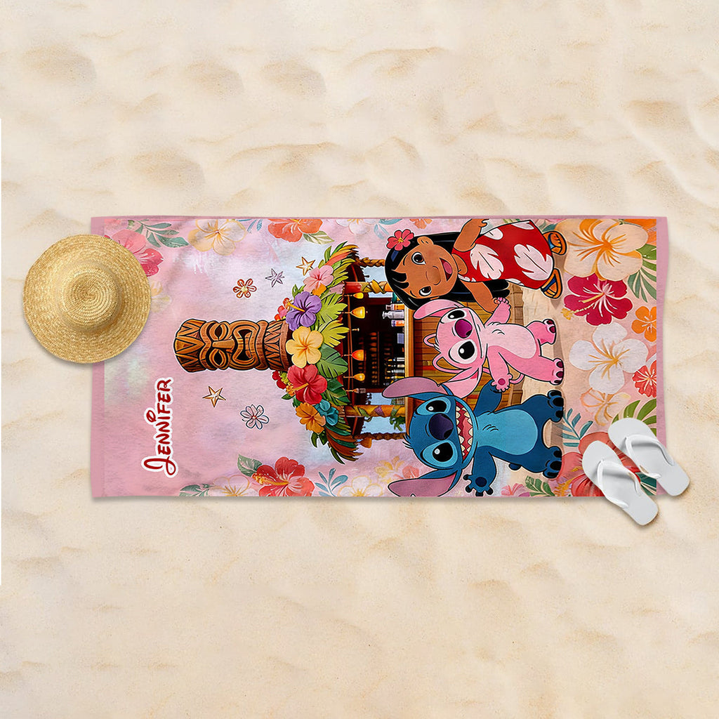 Personalized Quick-dry Beach Towel for Kids with Characters Beach Towel GradoCreations