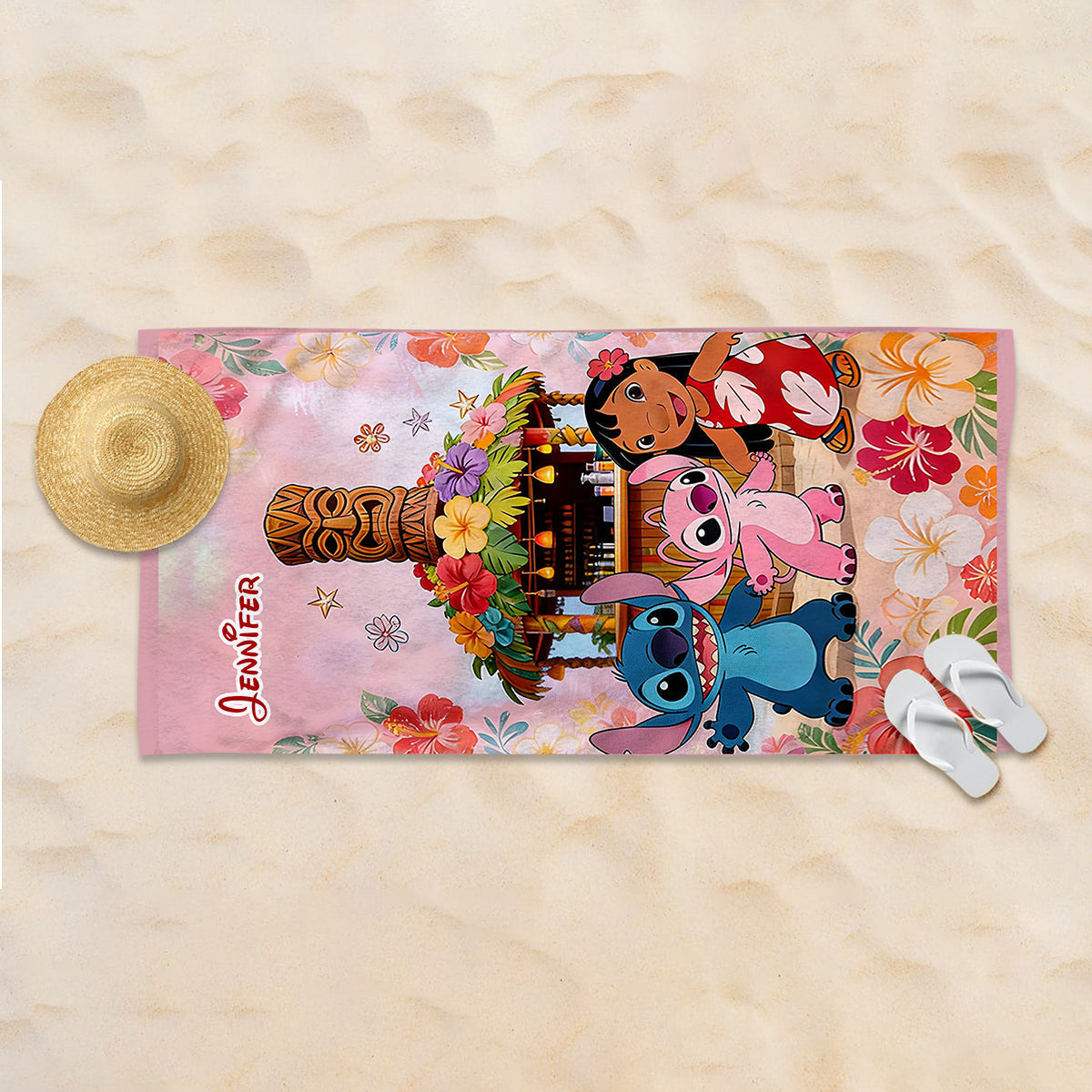 Personalized Quick-dry Beach Towel for Kids with Characters Beach Towel GradoCreations