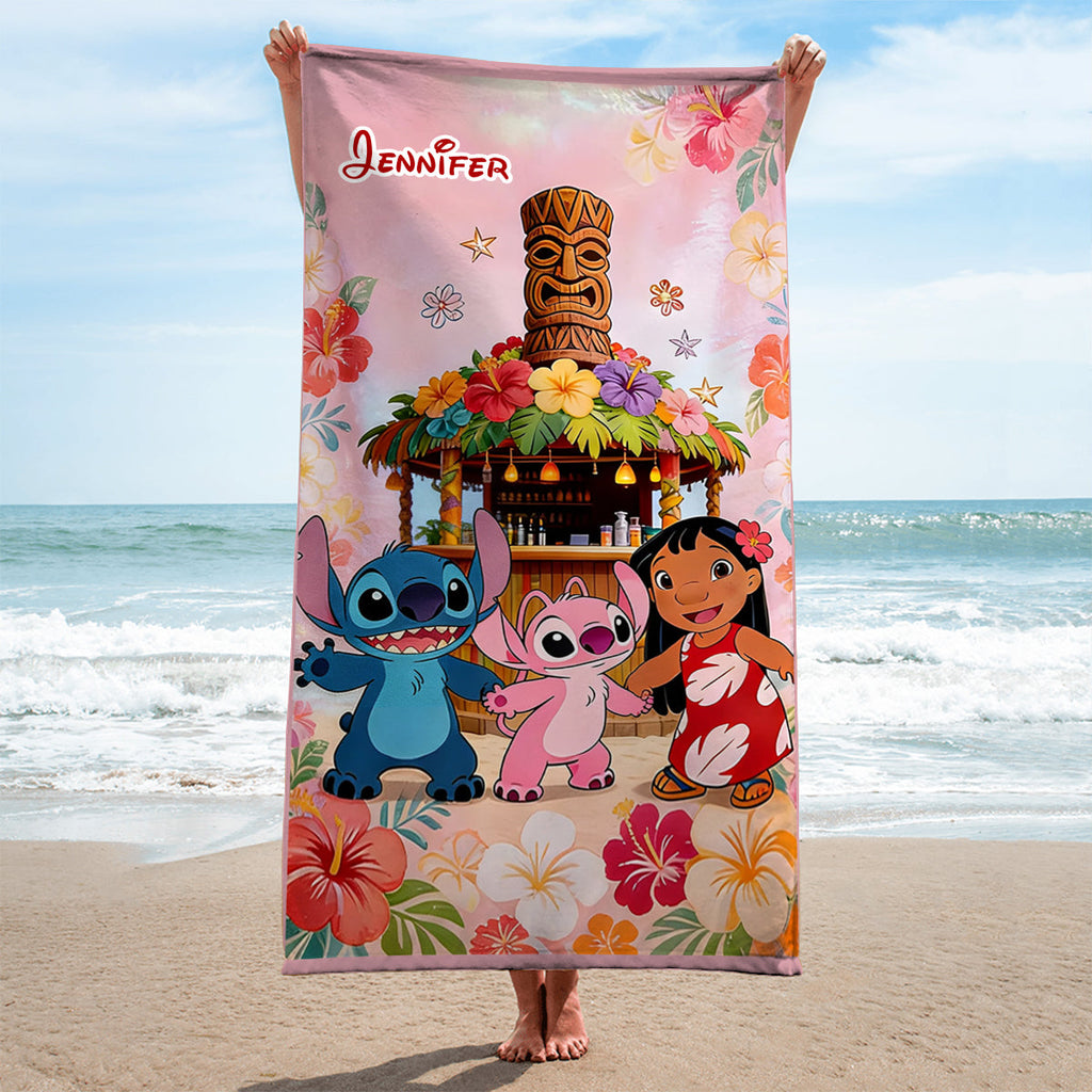 Personalized Quick-dry Beach Towel for Kids with Characters Beach Towel GradoCreations
