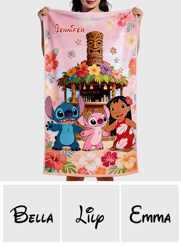 Personalized Quick-dry Beach Towel for Kids with Characters Beach Towel GradoCreations
