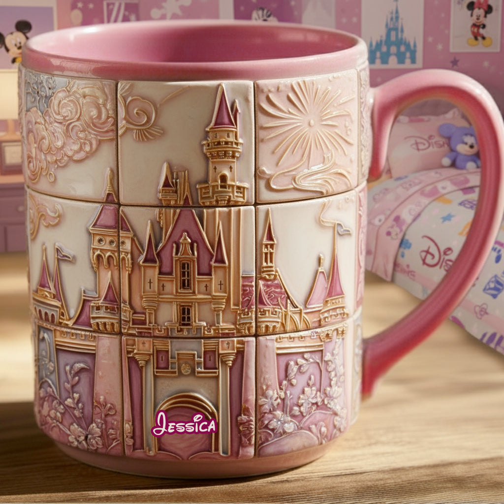 Personalized Magical Castle Accent Mug Custom Name Gift for Kids Accent Mug GradoCreations