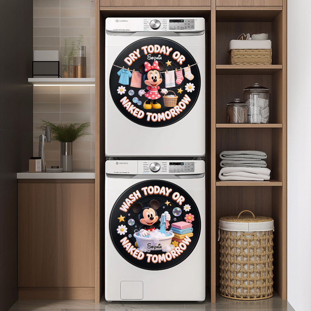Personalized Mickey Mouse Laundry Decal Custom Name Gift Decal Die Cut GradoCreations