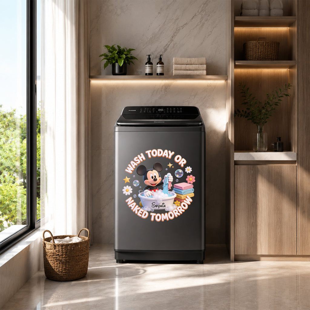 Personalized Mickey Mouse Laundry Decal Custom Name Gift Decal Die Cut GradoCreations