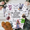Personalized Nightmare Before Christmas All Over Shirt Gift All Over Shirt GradoCreations