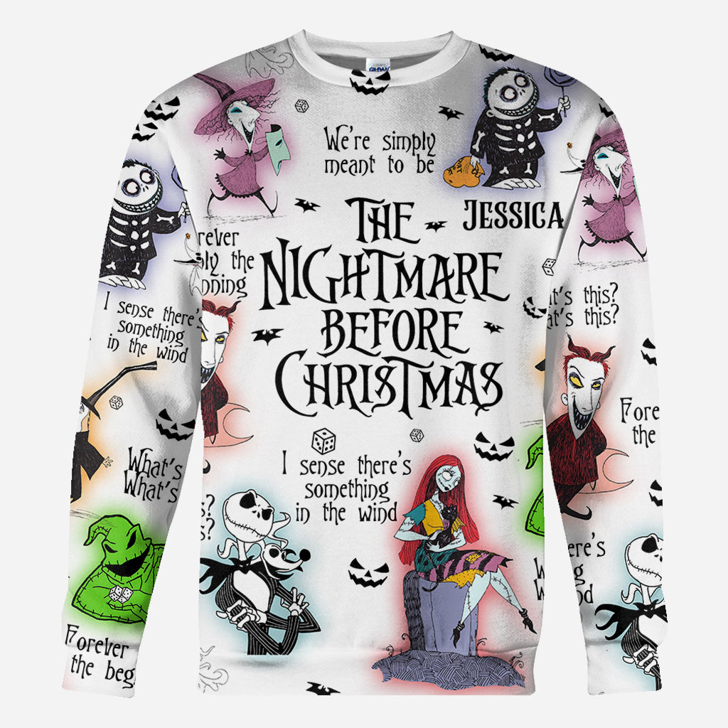 Personalized Nightmare Before Christmas All Over Shirt Gift All Over Shirt GradoCreations