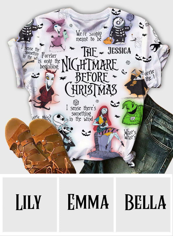 Personalized Nightmare Before Christmas All Over Shirt Gift All Over Shirt GradoCreations
