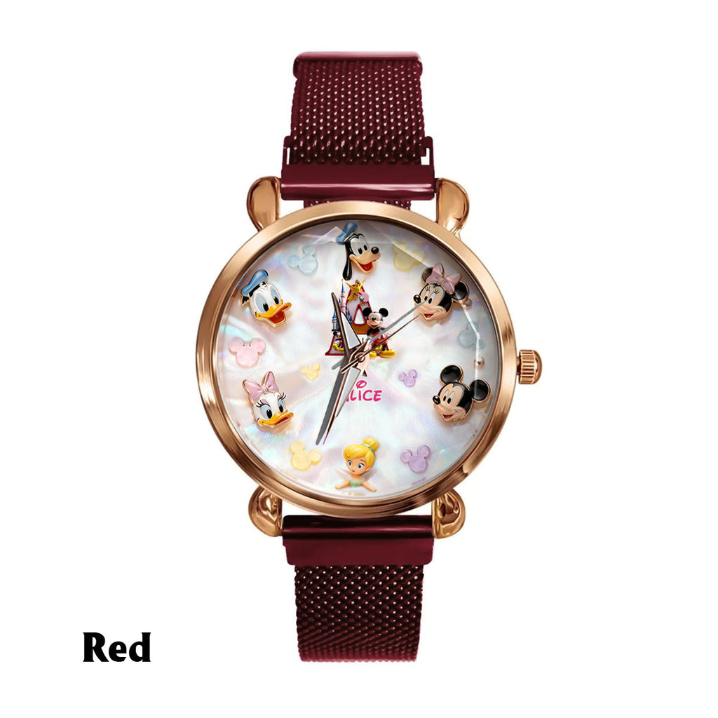Personalized Disney Character Hand Watch for Women - Custom Name Gift Women Hand Watch GradoCreations