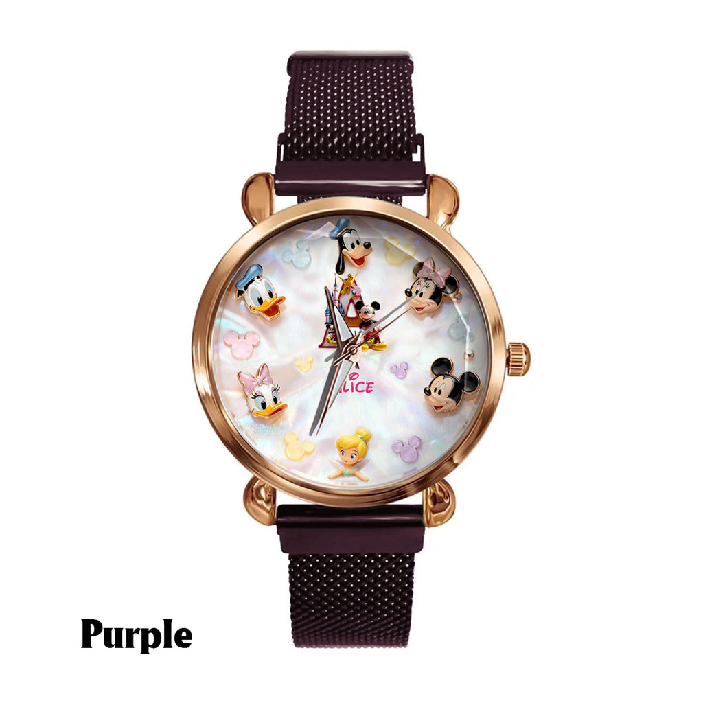 Personalized Disney Character Hand Watch for Women - Custom Name Gift Women Hand Watch GradoCreations