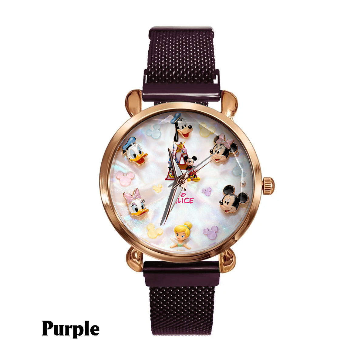Personalized Disney Character Hand Watch for Women - Custom Name Gift Women Hand Watch GradoCreations