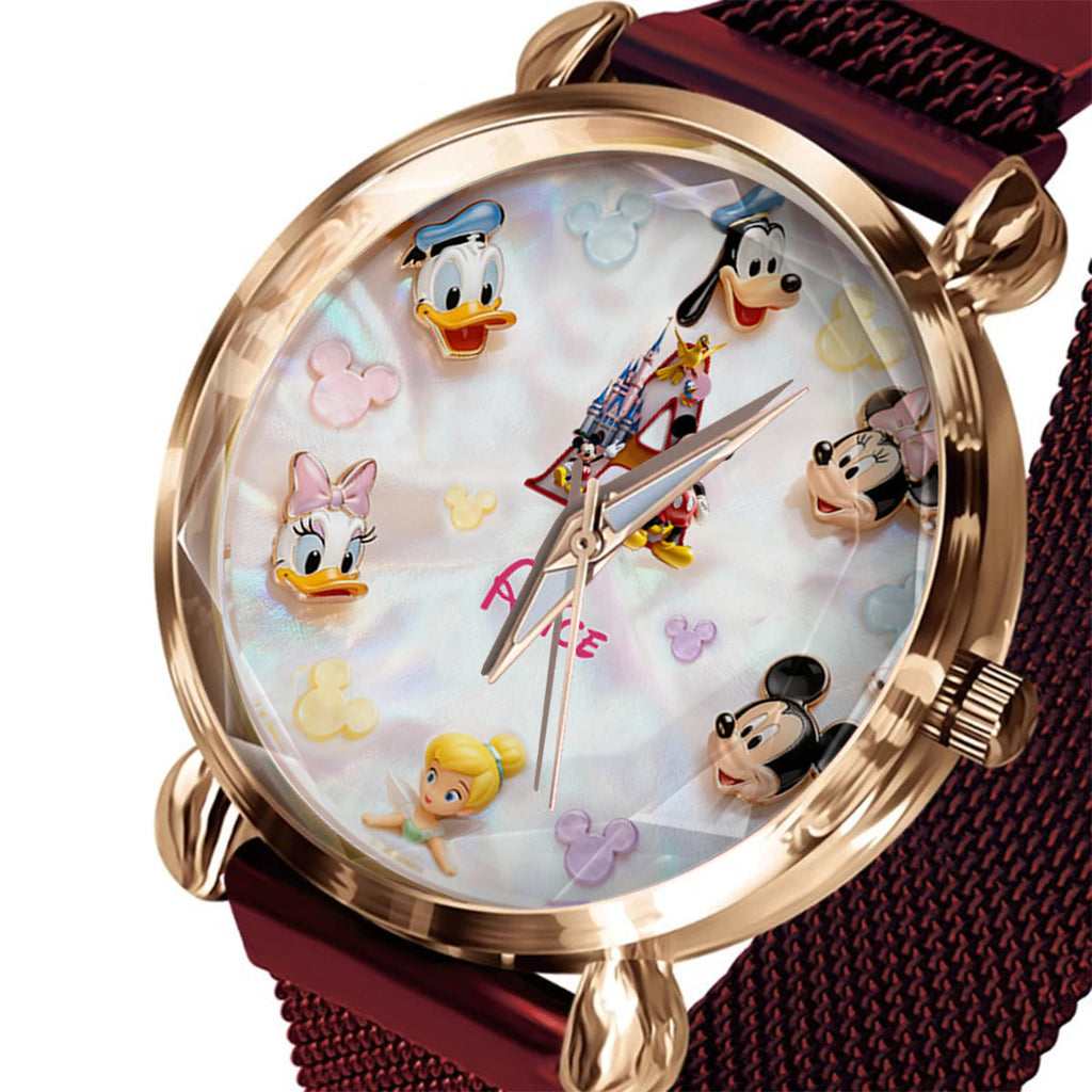 Personalized Disney Character Hand Watch for Women - Custom Name Gift Women Hand Watch GradoCreations