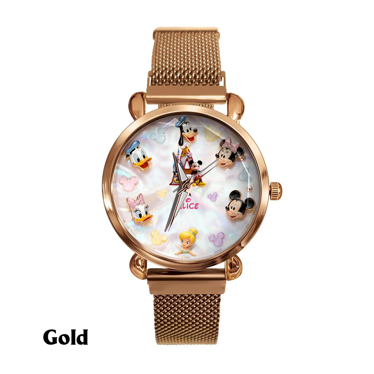 Personalized Disney Character Hand Watch for Women - Custom Name Gift Women Hand Watch GradoCreations