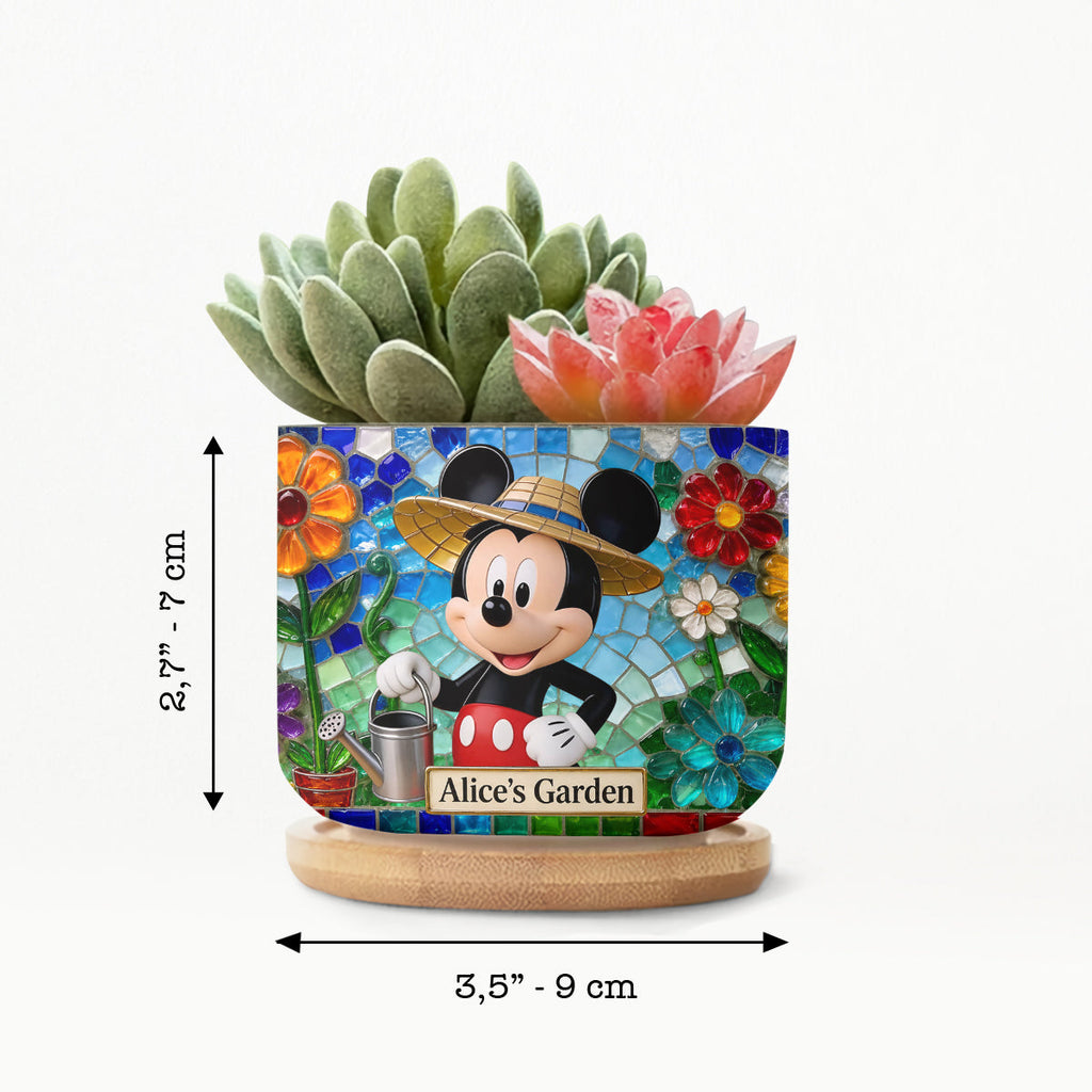 Personalized Ceramic Plant Pot with Cute Mouse Ears for Garden Lovers Ceramic Plant Pot GradoCreations