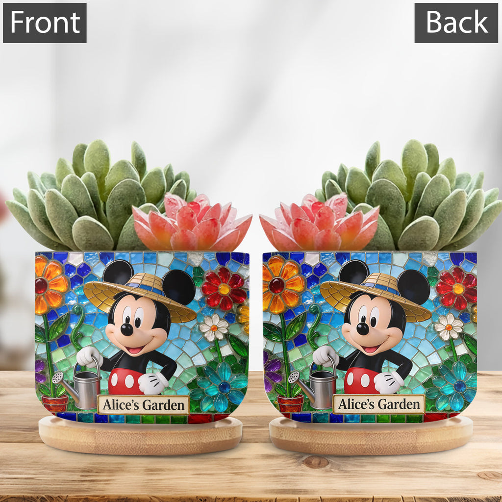 Personalized Ceramic Plant Pot with Cute Mouse Ears for Garden Lovers Ceramic Plant Pot GradoCreations